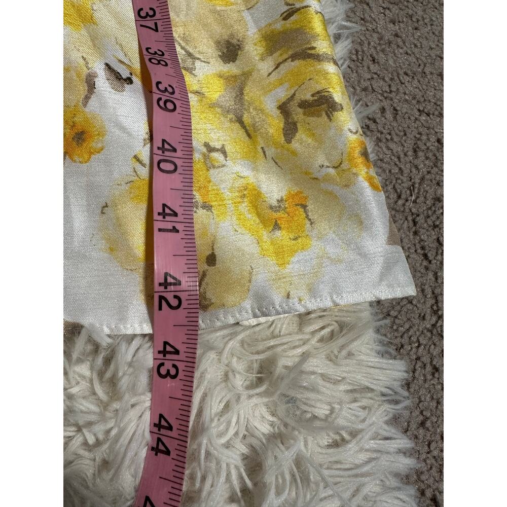 JH Floral Yellow & White Faux Wrap Tie Dress Sz 9 - Picture 9 of 9